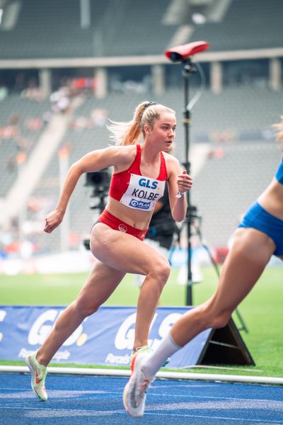 Smilla Kolbe (VfL Eintracht Hannover) ueber 800m waehrend der deutschen Leichtathletik-Meisterschaften im Olympiastadion am 25.06.2022 in Berlin